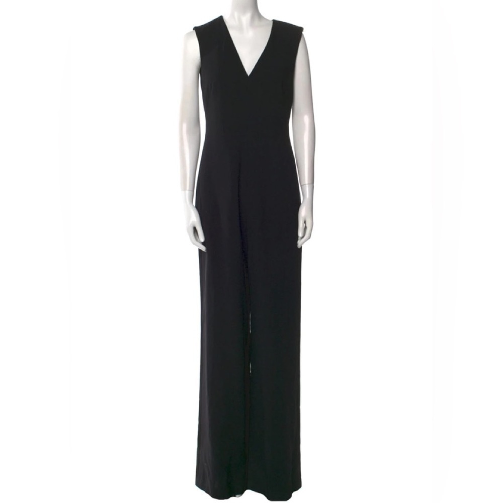 Ralph Lauren Purple Label Womens V-Neck Jumpsuit Wool